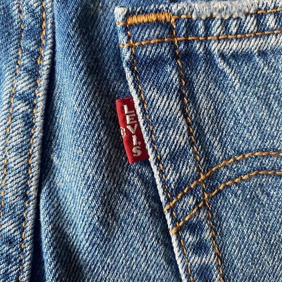 Levi's Ribcage Straight Ankle Jeans Blue 25x27 - Picture 10 of 12